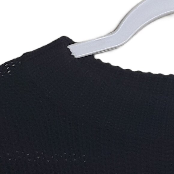 NWT Talbots Shaker Stitch Sweater Navy Blue Striped Cotton Tunic Sweater M - Picture 3 of 6